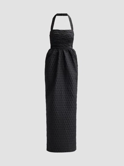 As It May Women's Janelle Polka Dot Halter Gown In Black