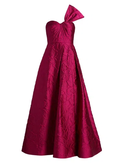 As It May Women's Jolie Jacquard One-shoulder Gown In Purple