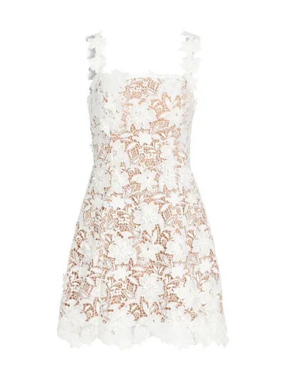 As It May Women's Lenny Lace Minidress In White Lace