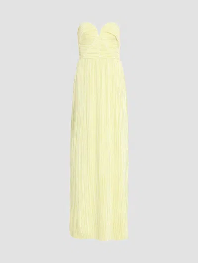 As It May Women's Liora Pleated Strapless Gown In Citron