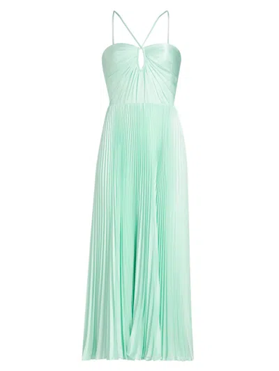 As It May Women's Liv Satin Woven Midi-dress In Green