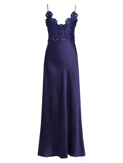As It May Women's Luella Floral Lace Appliqué Gown In Purple