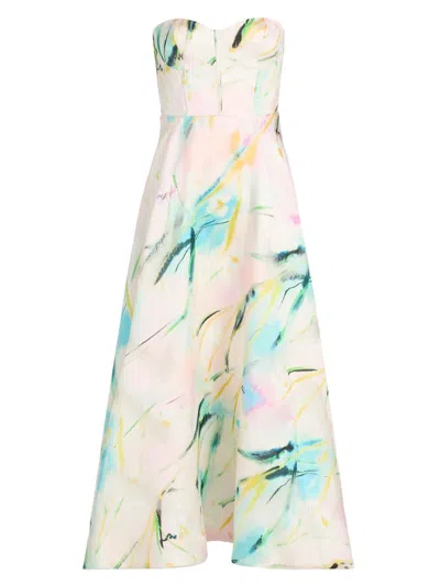 As It May Women's Mika Strapless Woven Midi-dress In Multi