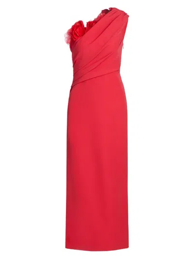As It May Women's Olivia Crepe One-shoulder Midi-dress In Pink