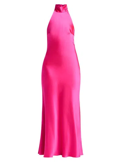 As It May Women's Sadie Satin Halterneck Gown In Pink