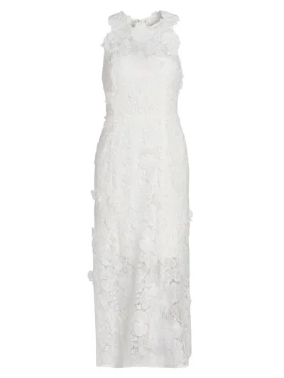 As It May Women's Samara Lace Midi Dress In White