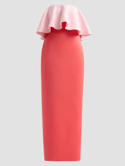 As It May Selora Strapless Ruffle Column Gown In Pink