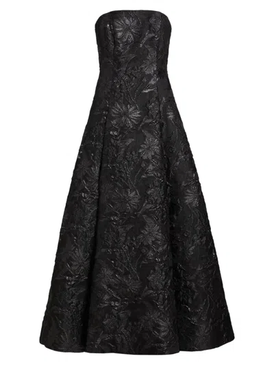 As It May Women's Severine Jacquard Strapless Gown In Black