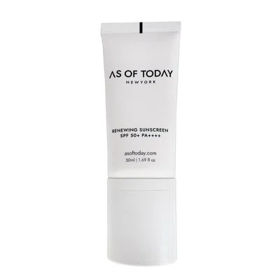 As Of Today White Renewing Sunscreen Spf 50+