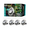 As Seen On Tv Bell + Howell 8 Led Super Bright Solar Powered Swivel Disk Light Auto On/off In Silver
