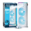 As Seen On Tv Bell + Howell Aqua Breeze Dual Mist 3 Speed Rechargeable Fans In White