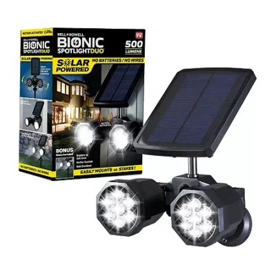 As Seen On Tv Bell + Howell Bionic Spotlight Duo Solar Powered Motion Activated Spotlight In Black