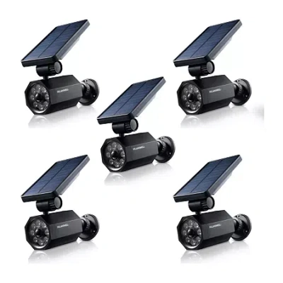 As Seen On Tv Bell + Howell Bionic Spotlight Solar Powered Motion Activated Outdoor Spotlight 5 Pack In Black