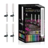 As Seen On Tv Bell + Howell Glimmer Sticks Solar Powered Landscape Lighting - Set Of 4 In Transparent