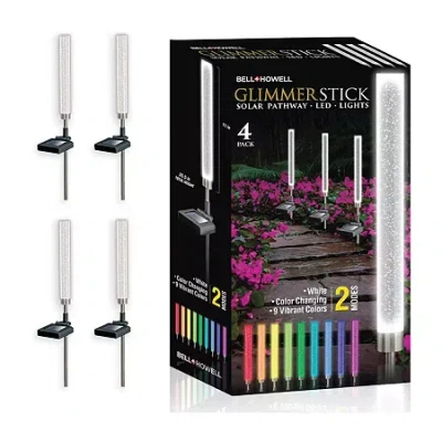 As Seen On Tv Bell + Howell Glimmer Sticks Solar Powered Landscape Lighting - Set Of 4 In Transparent