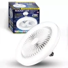 As Seen On Tv Bell + Howell Socket Air Infoor White With Remote Control And Rgb Colors Ceiling Fan In White