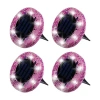 As Seen On Tv Bell + Howell Solar Powered Mosaic Disk Light With Auto On/off Lighting And Weatherproof - 4 Pack In Pink