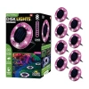 As Seen On Tv Bell + Howell Solar Powered Mosaic Disk Light With Auto On/off Lighting And Weatherproof - 8 Pack In Pink