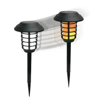 As Seen On Tv Bell + Howell Solar Powered Pathway And Garden Lights With 2 Lighting Modes - Set Of 2 In Black