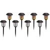 As Seen On Tv Bell + Howell Solar Powered Pathway And Garden Lights With 2 Lighting Modes - Set Of 8 In Black