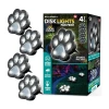 As Seen On Tv Bell + Howell Solar Powered Paw Print Disk Lights - 4 Pack In Black