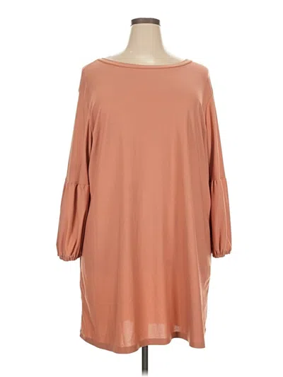 Pre-owned As U Wish 3/4 Sleeve Top Brown Boatneck Tops