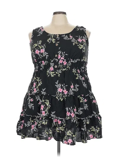Pre-owned As U Wish Casual Dress In Black