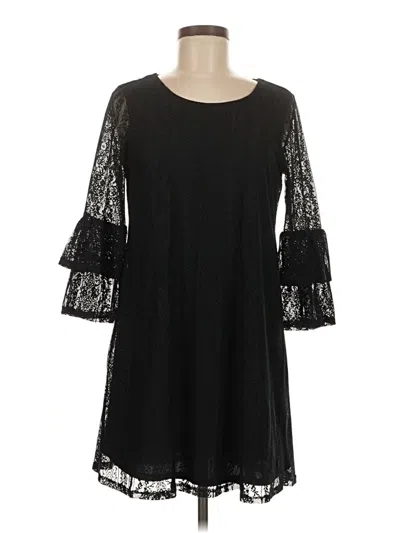 Pre-owned As U Wish Casual Dress In Black