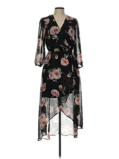 Pre-owned As U Wish Casual Dress In Black
