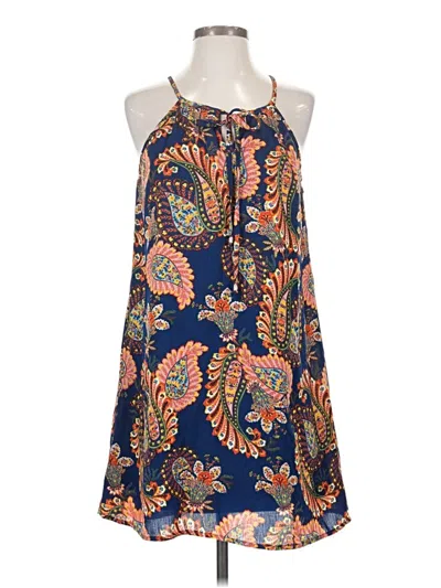 Pre-owned As U Wish Casual Dress In Blue