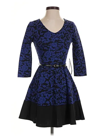 Pre-owned As U Wish Casual Dress In Blue