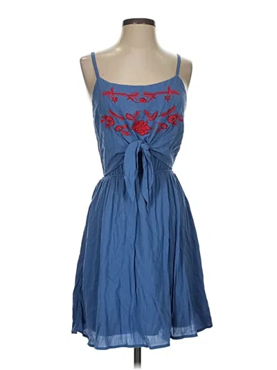Pre-owned As U Wish Casual Dress In Blue