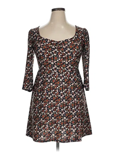 Pre-owned As U Wish Casual Dress In Brown