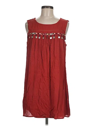 Pre-owned As U Wish Casual Dress In Burgundy