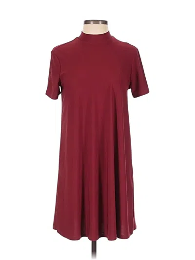 Pre-owned As U Wish Casual Dress In Burgundy