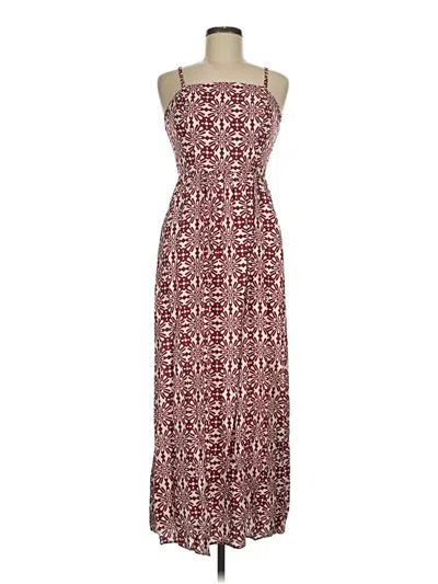 Pre-owned As U Wish Casual Dress In Burgundy