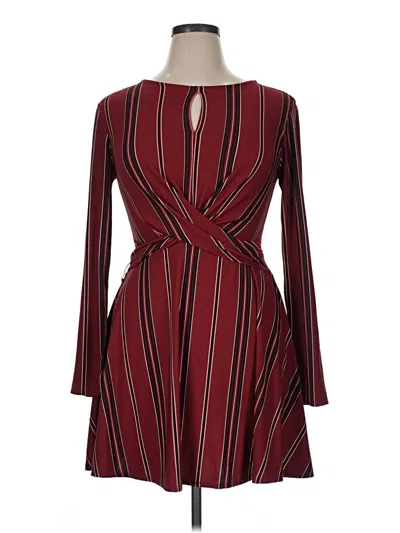 Pre-owned As U Wish Casual Dress In Burgundy