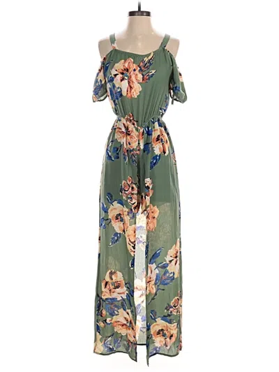 Pre-owned As U Wish Casual Dress In Green