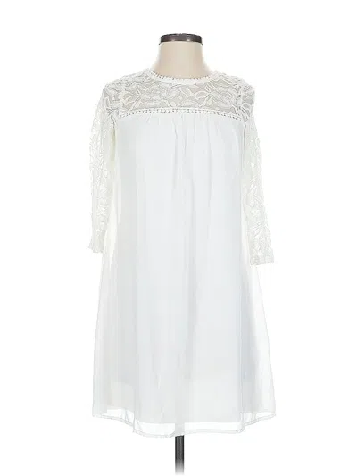 Pre-owned As U Wish Casual Dress In White