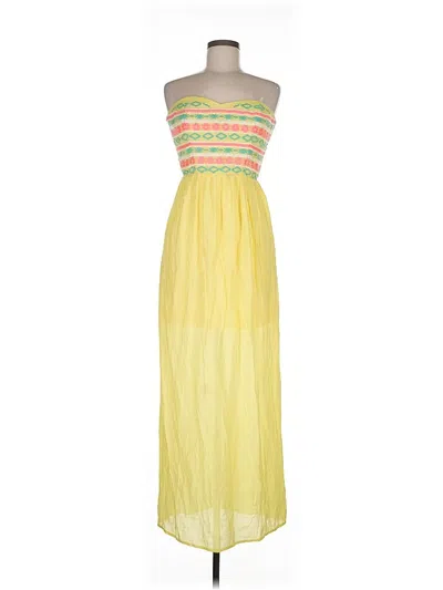 Pre-owned As U Wish Casual Dress In Yellow
