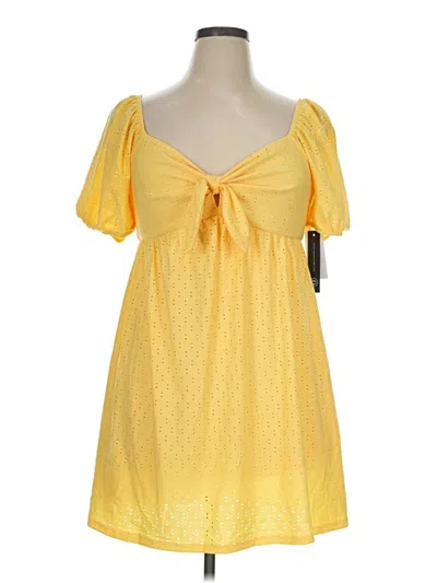 As U Wish Casual Dress In Yellow