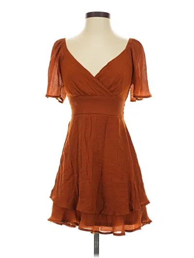 Pre-owned As U Wish Cocktail Dress In Brown