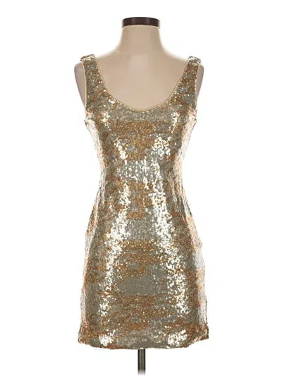 Pre-owned As U Wish Cocktail Dress In Gold