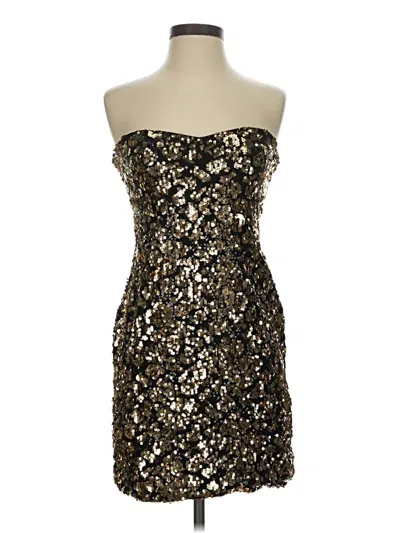 Pre-owned As U Wish Cocktail Dress In Gold