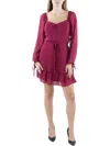 As U Wish Juniors' Flounce-hem Fit & Flare Dress In Pink