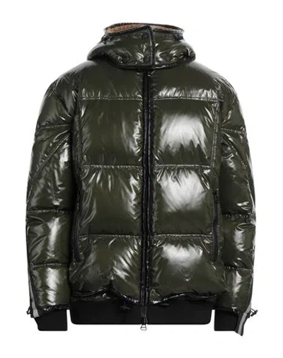 As65 Man Puffer Military Green Size M Polyamide, Polyurethane