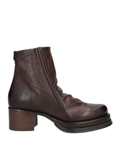 As98 A. S.98 Woman Ankle Boots Dark Brown Size 5 Leather