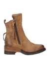 As98 A. S.98 Woman Ankle Boots Light Brown Size 11 Leather In Brown