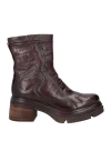 As98 A. S.98 Woman Ankle Boots Plum Size 8 Leather In Purple