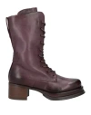 As98 A. S.98 Woman Ankle Boots Plum Size 8 Leather In Purple